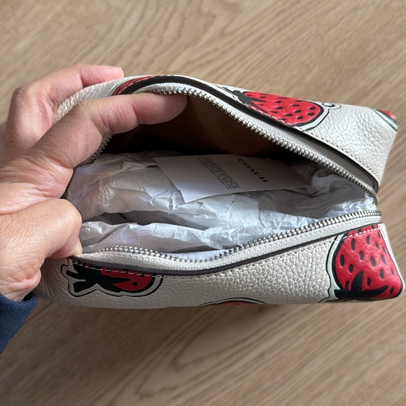 New! Coach Strawberry Cosmetic Pouch - Picture 6 of 6